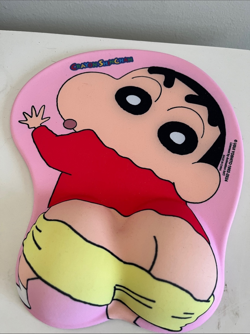 Chan Shinnosuke Nohara cushion Pink Memory Foam Mouse Pad with Wrist Support